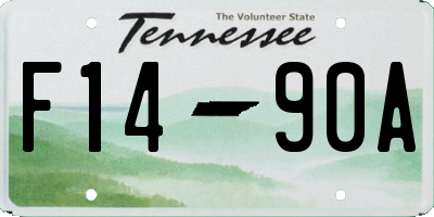 TN license plate F1490A