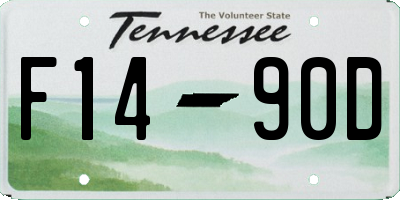 TN license plate F1490D