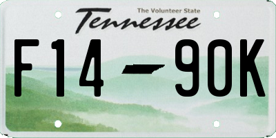 TN license plate F1490K