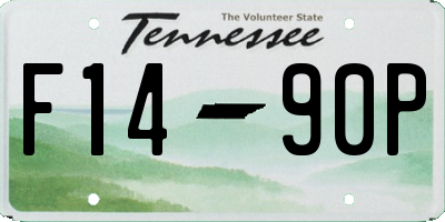 TN license plate F1490P