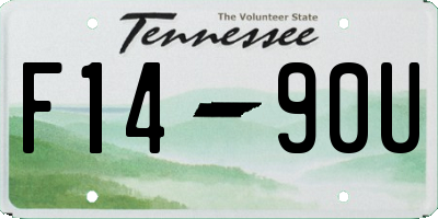 TN license plate F1490U