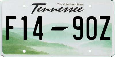 TN license plate F1490Z