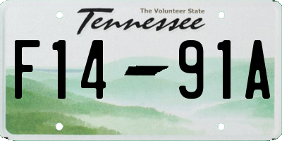 TN license plate F1491A