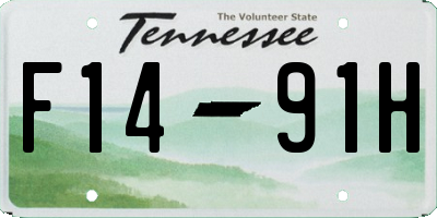 TN license plate F1491H