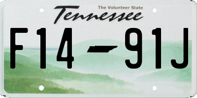 TN license plate F1491J