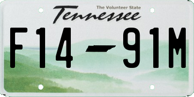 TN license plate F1491M