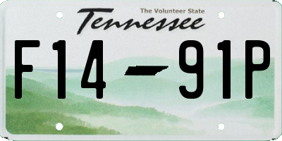 TN license plate F1491P