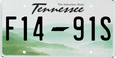 TN license plate F1491S
