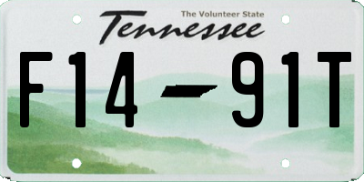 TN license plate F1491T