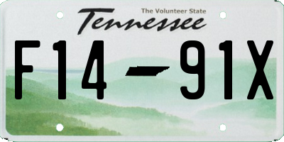 TN license plate F1491X