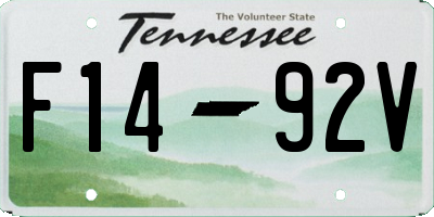 TN license plate F1492V