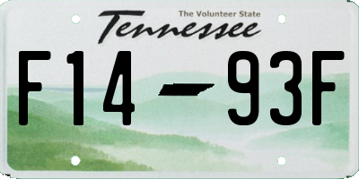 TN license plate F1493F