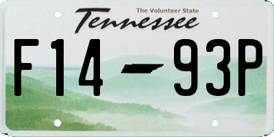 TN license plate F1493P