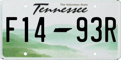 TN license plate F1493R