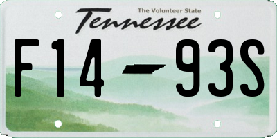TN license plate F1493S