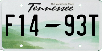 TN license plate F1493T