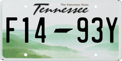 TN license plate F1493Y