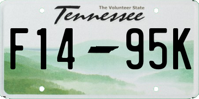 TN license plate F1495K