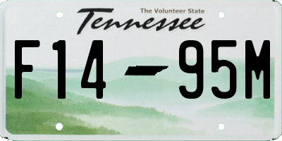 TN license plate F1495M