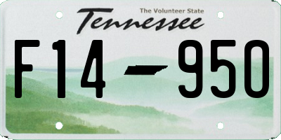 TN license plate F1495O