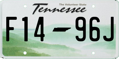 TN license plate F1496J