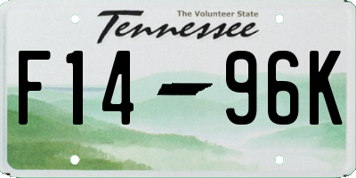 TN license plate F1496K
