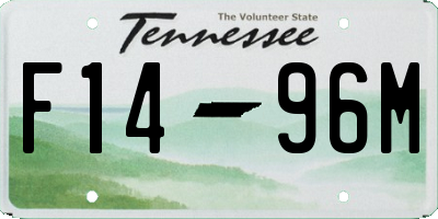 TN license plate F1496M