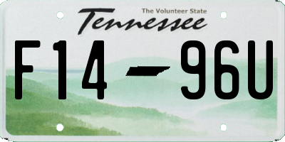 TN license plate F1496U