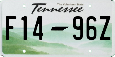 TN license plate F1496Z