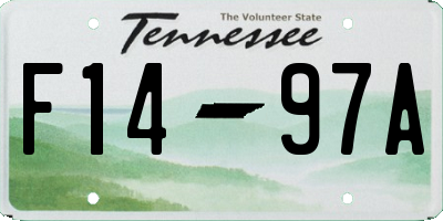 TN license plate F1497A