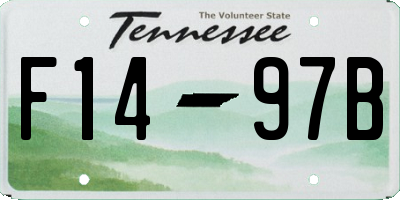 TN license plate F1497B