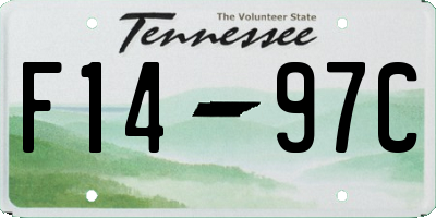TN license plate F1497C