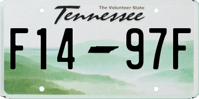 TN license plate F1497F