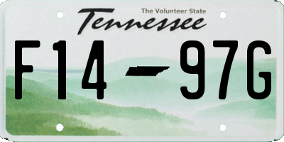 TN license plate F1497G