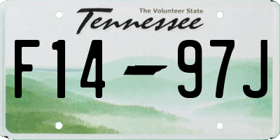 TN license plate F1497J