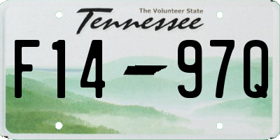 TN license plate F1497Q