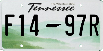 TN license plate F1497R