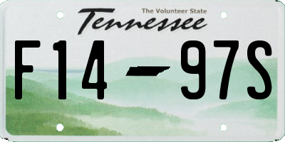 TN license plate F1497S