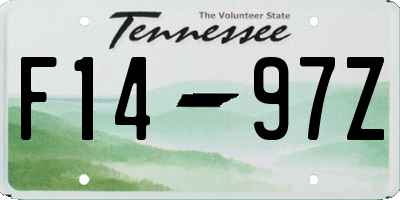 TN license plate F1497Z