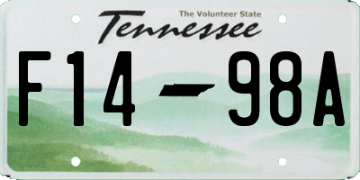 TN license plate F1498A