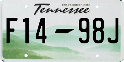 TN license plate F1498J