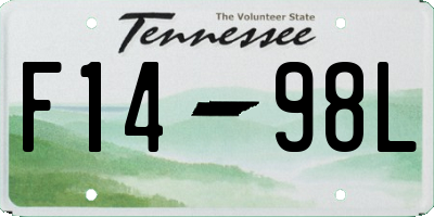 TN license plate F1498L