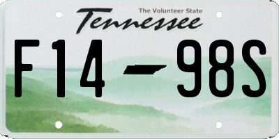 TN license plate F1498S