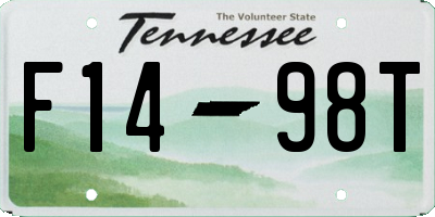 TN license plate F1498T