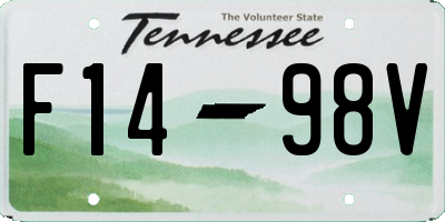 TN license plate F1498V