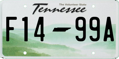 TN license plate F1499A