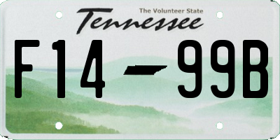 TN license plate F1499B