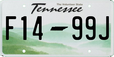 TN license plate F1499J