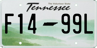 TN license plate F1499L