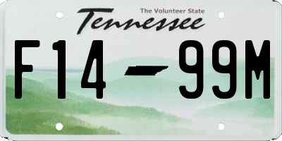 TN license plate F1499M